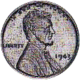 1943 Steel Cent