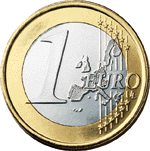 1 dollar euro coin bezel pendant