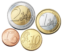 Euro Coin Bezel Pendant Sterling Silver