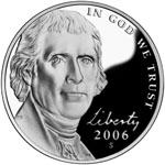 2006 Jefferson Nickel Obverse Image